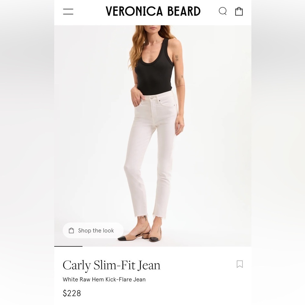Veronica Beard Cream Women Jeans - Picture 2 of 13